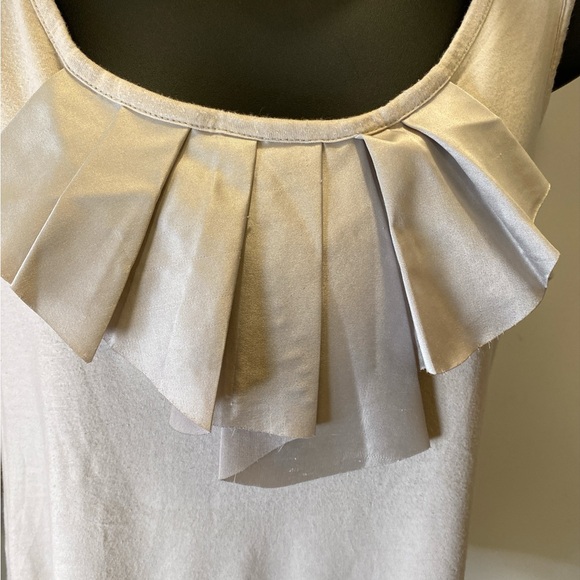 Ann Taylor Women’s Size Medium Pleated Scoop Neck Tank Top Cottagecore - Picture 3 of 5